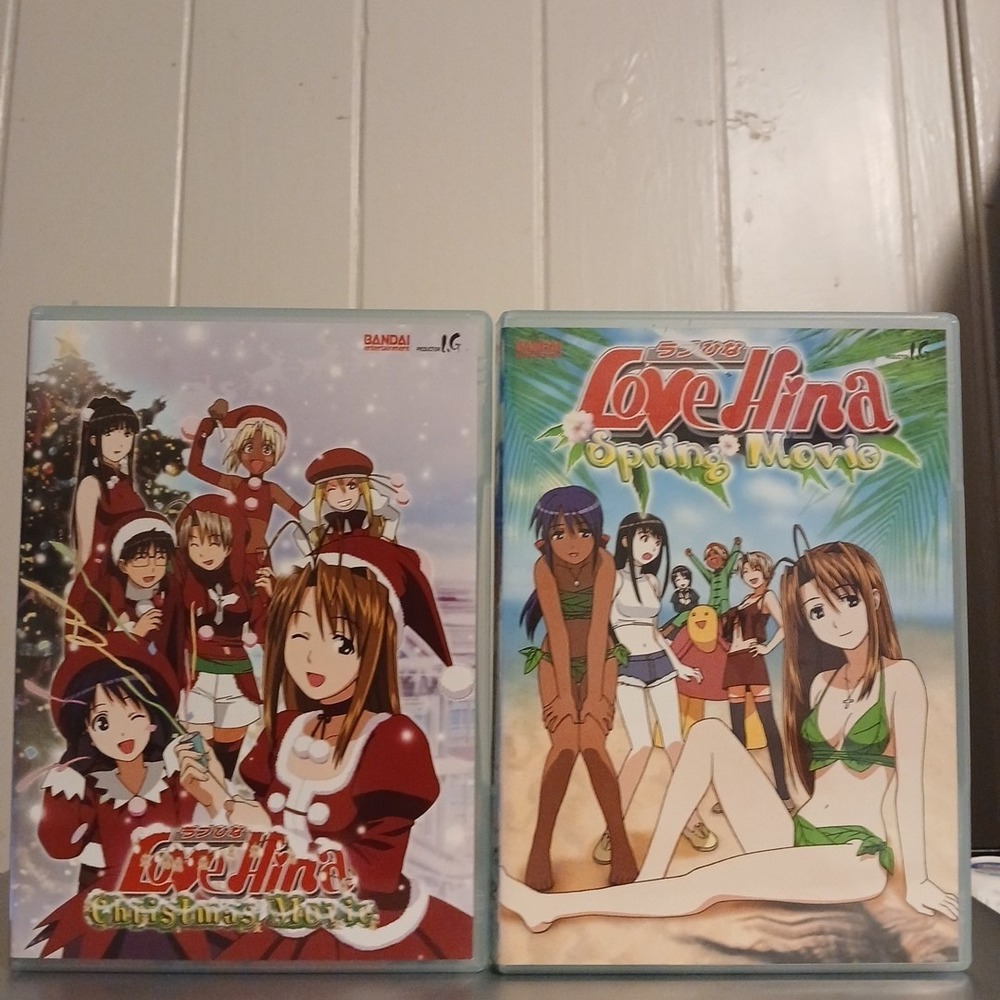 2 DVD Lot Anime Love Hina: Spring Movie and Christmas Movie